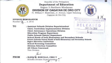 register of deeds cagayan de oro|DepEd Cagayan de Oro Ranking for Teaching Positions in  .